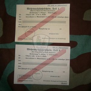 Wehrmacht train ticket