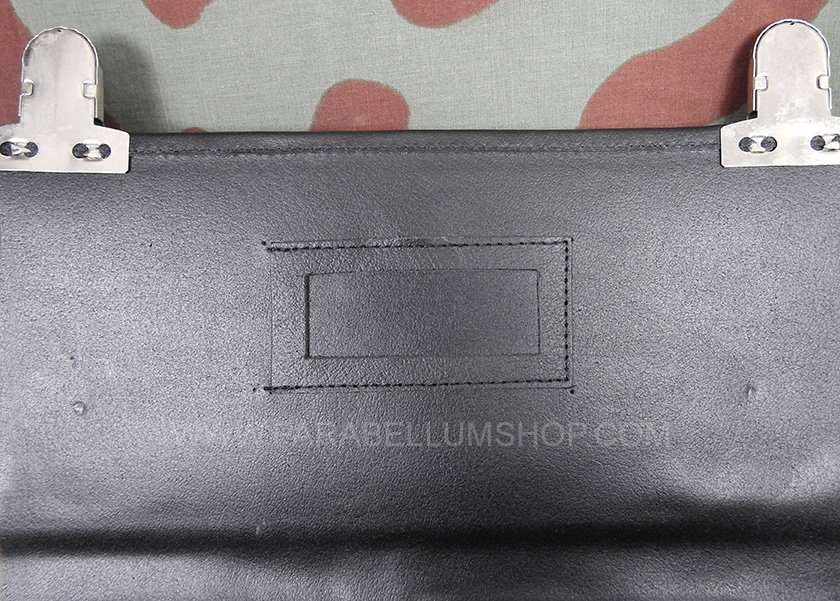 German original NVA black leather documents bag case - USED