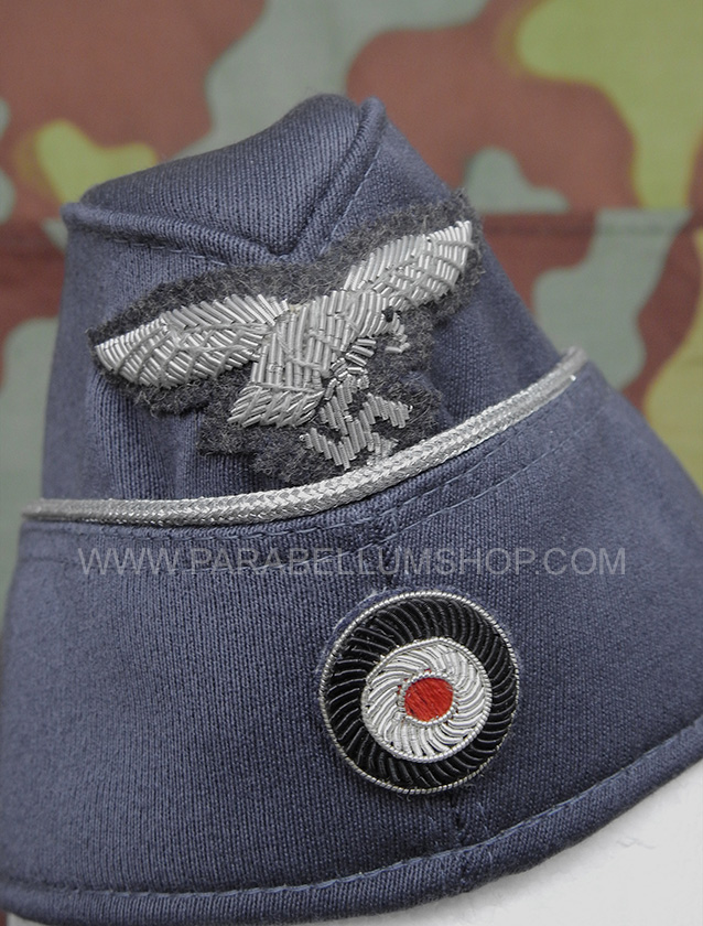 German WW2 Luftwaffe officer gabardine side cap overseas - by Erel Robert Lubstein