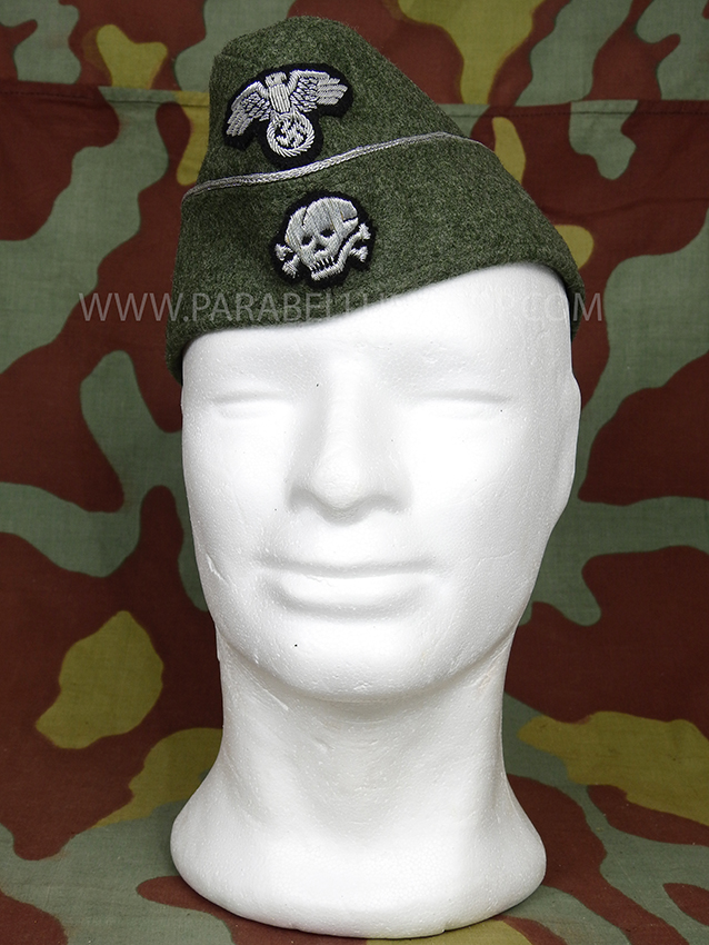 German WW2 Waffen SS M40 officer side cap field grey wool - Erel by Robert Lubstein