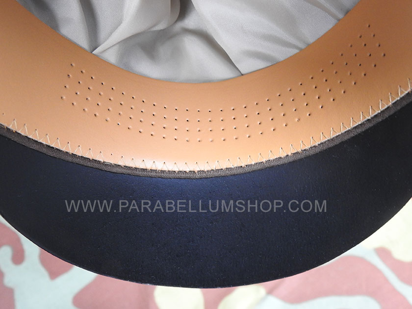 WW2 German officer Waffen SS Crusher cap -gabardine wool and leather visor - Erel by Robert Lubstein