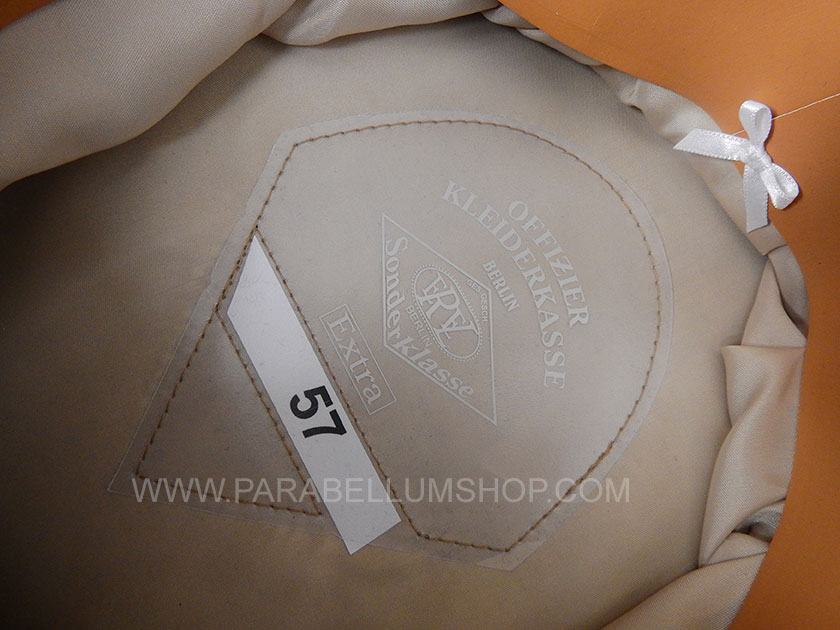 German Army gabardine general visor cap by Erel of Robert Lubstein - made in Germany