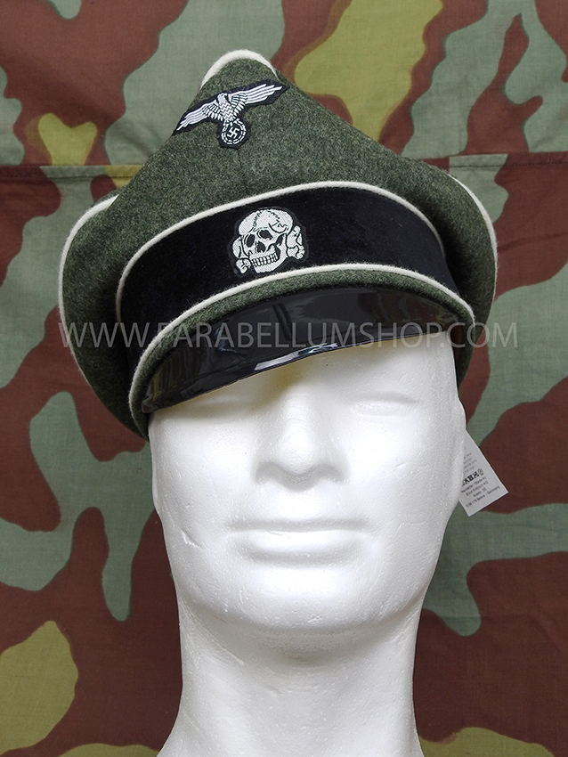 WW2 German Waffen SS Crusher cap Offizierfeldmutze Alterer Art - hard visor - Erel by Robert Lubstein