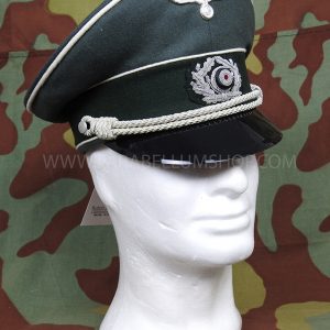 WW2 German Army doeskin wool officer visor cap by Erel of Robert Lubstein made in Germany