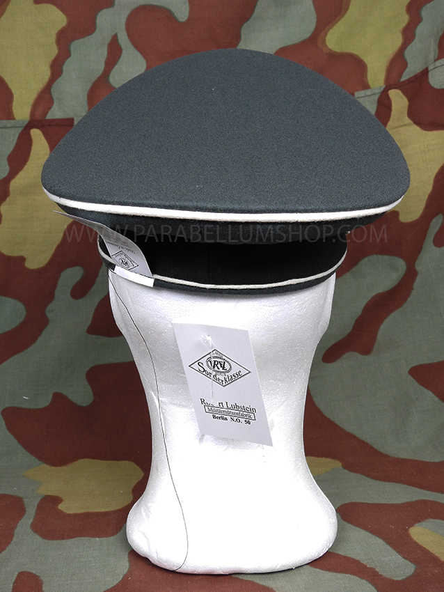 WW2 German Army doeskin wool officer visor cap by Erel of Robert Lubstein made in Germany