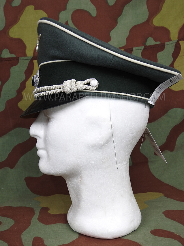 WW2 German Army doeskin wool officer visor cap by Erel of Robert Lubstein made in Germany