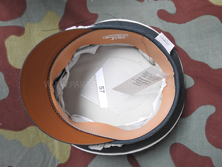 WW2 German Army doeskin wool officer visor cap by Erel of Robert Lubstein made in Germany