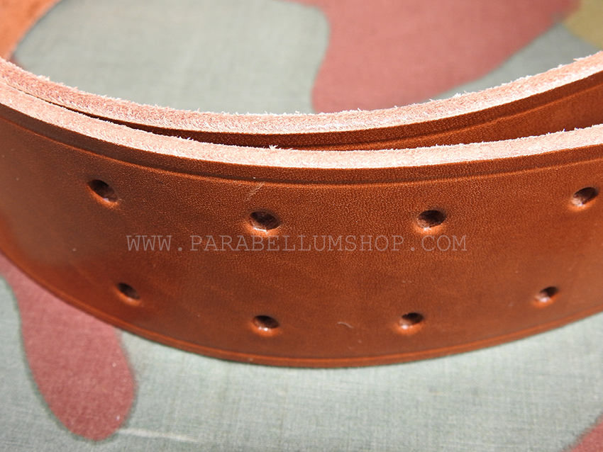 GERMAN OFFICER BROWN LEATHER BELT - MADE IN GERMANY