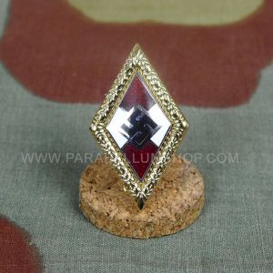 Golden Hitler Youth pin with Oakleaves