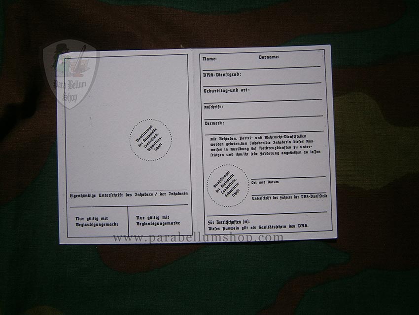 Deutsches Rotes Kreuz identification card