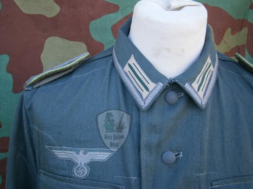 Drillich jacket M42 summer HBT NCO German uniform with insignia