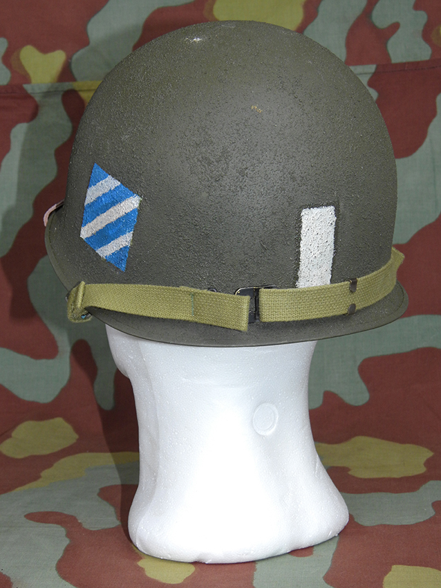 US WW2 3nd Infantry Division Officer M1 helmet refurbished