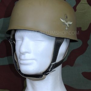 German WW2 paratroopers  M38 helmet in tropical tan camo - Fallschirmjager