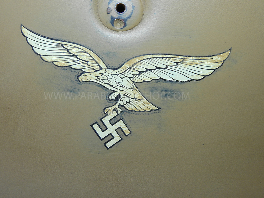 German WW2 paratroopers  M38 helmet in tropical tan camo - Fallschirmjager