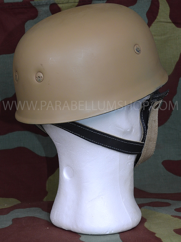 German WW2 paratroopers M38 helmet in tropical tan camo - Fallschirmjager German WW2 paratroopers M38 helmet in tropical tan camo - Fallschirmjager