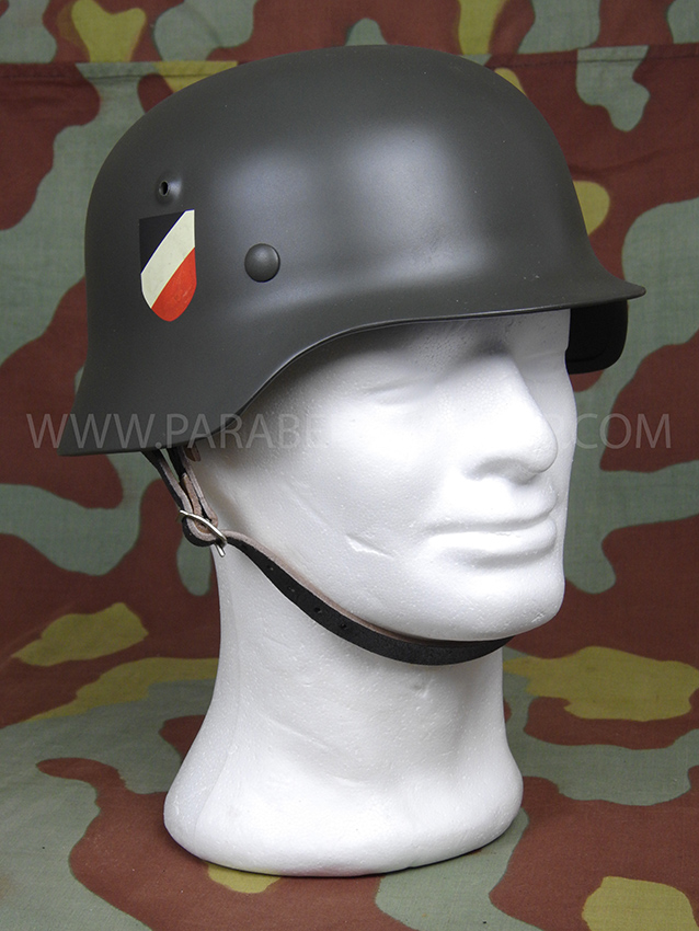 German WW2 steel helmet M40 reproduction with decal - Army -Waffen SS - Luftwaffe - Feldgendarmerie - Stahlhelm M40