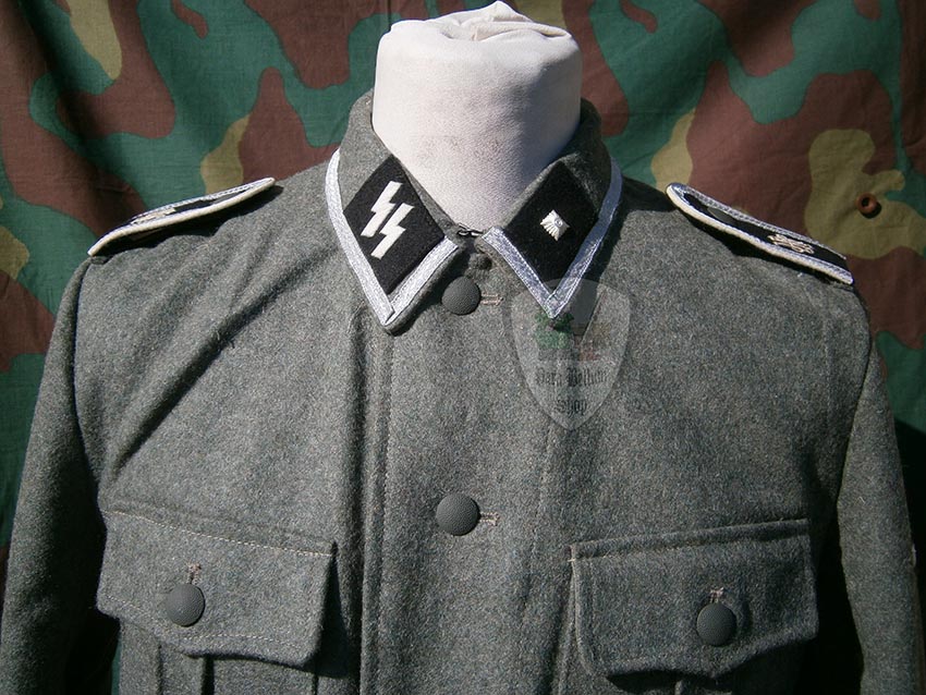 German WW2 Waffen SS NCO Field tunic M40 with insignia German WW2 Waffen SS NCO Field tunic M40 with insignia