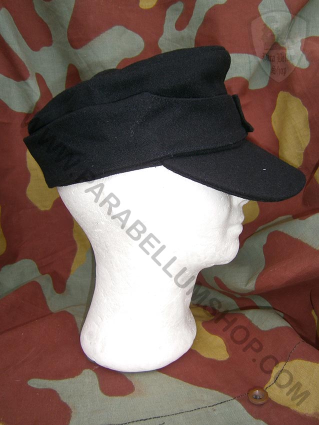 German WW2 M43 field cap black wool - panzer feldmutze einheitsfeldmutze