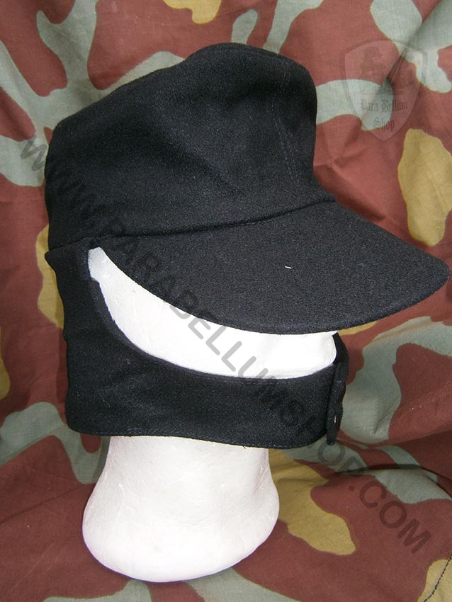 German WW2 M43 field cap black wool - panzer feldmutze einheitsfeldmutze