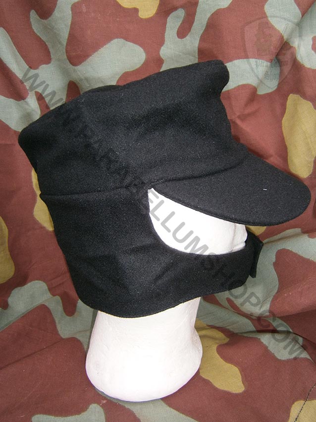 German WW2 M43 field cap black wool - panzer feldmutze einheitsfeldmutze