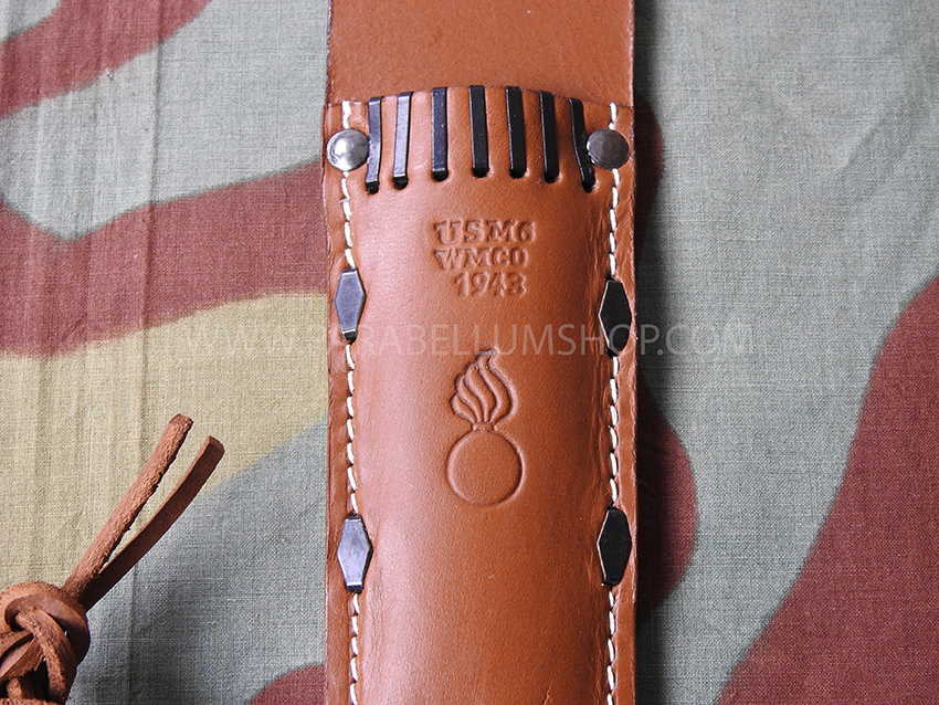 US WW2 M6 leather scabbard for M3 trench knife