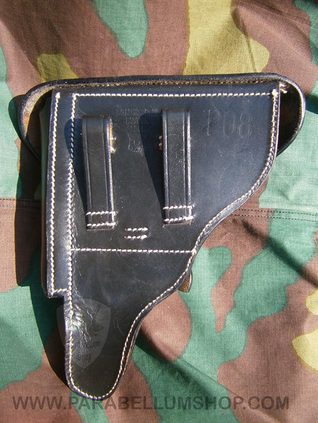 Holster Luger P08 black leather
