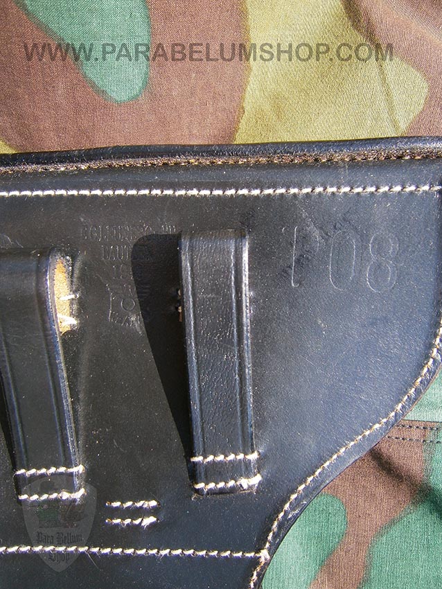 Holster Luger P08 black leather