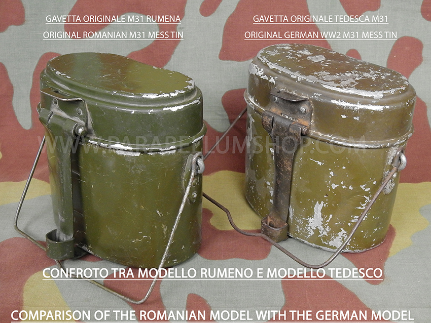 Original WW2 M31 Romanian Mess Tin - perfect copy of the German model Original WW2 M31 Romanian Mess Tin - perfect copy of the German model