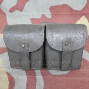 Italian Army Carcano M91 M1907 modified leather ammo pouch - genuine -