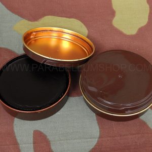 Brown leather shoe military grease from Swiss Army