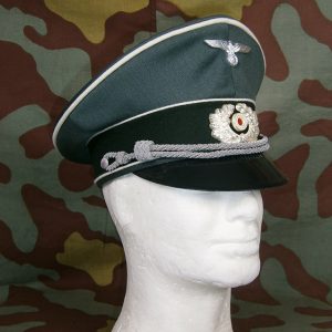 German WW2 Heer officer visor cap by Erel Robert Lubstein - metal wreath and cockade