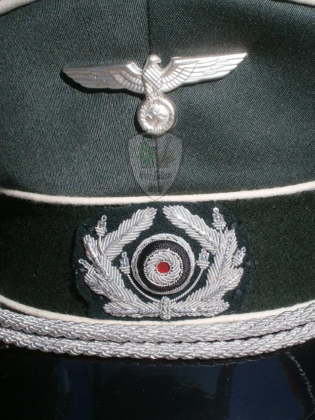 WW2 German army infantry officer visor cap Heer - Erel  by Robert Lubstein