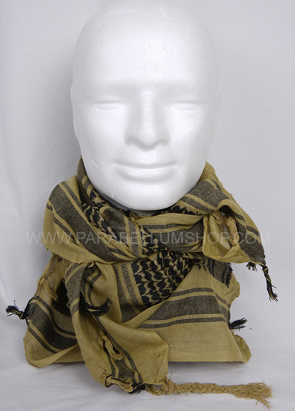 TAN/BLACK SHEMAGH Scarf/shawl kefiah fantasy