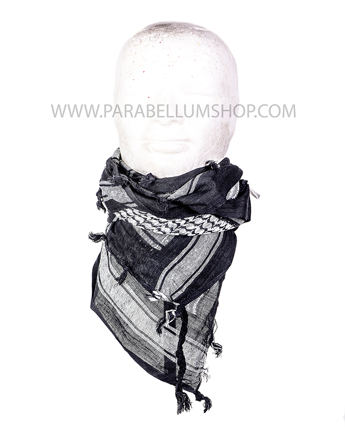 WH/BLACK SHEMAGH Scarf/shawl kefiah SKULL and swords pirate