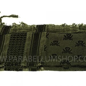 OD/BLACK SHEMAGH Scarf/shawl kefiah SKULL and swords pirate