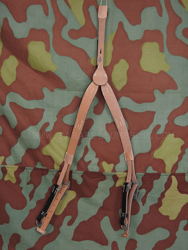 German WW2 infantry leather Y-straps from original - koppeltragegestell für Infanterie