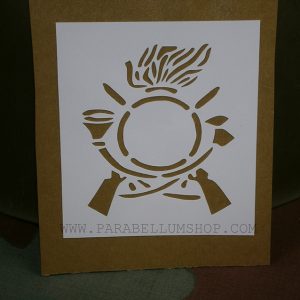 Italian WW2 Bersaglieri M33 Helmet stencil