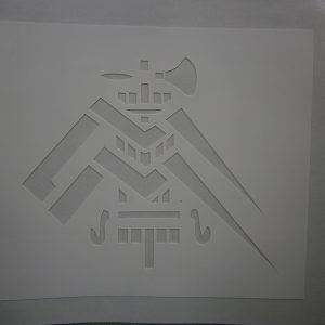 Italian WW2 Stencil GNR, National Republic Guard, M33 Helmet stencil