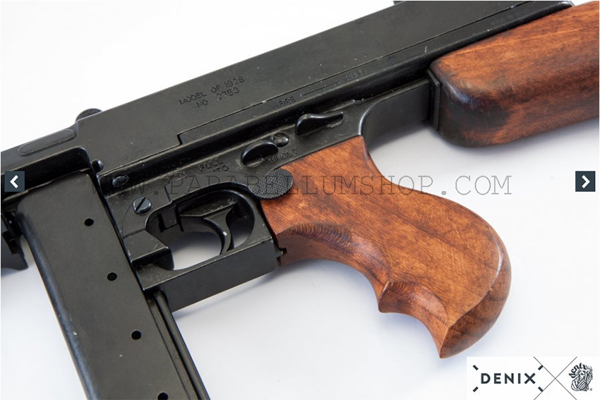 US WW2 Thompson M1928/A1 submachine gun NO FIRING reproduction, Denix US WW2 Thompson M1928/A1 submachine gun NO FIRING reproduction, Denix