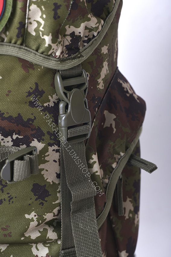 Green haversack pack with patch 25 LT 45x30x18 camo