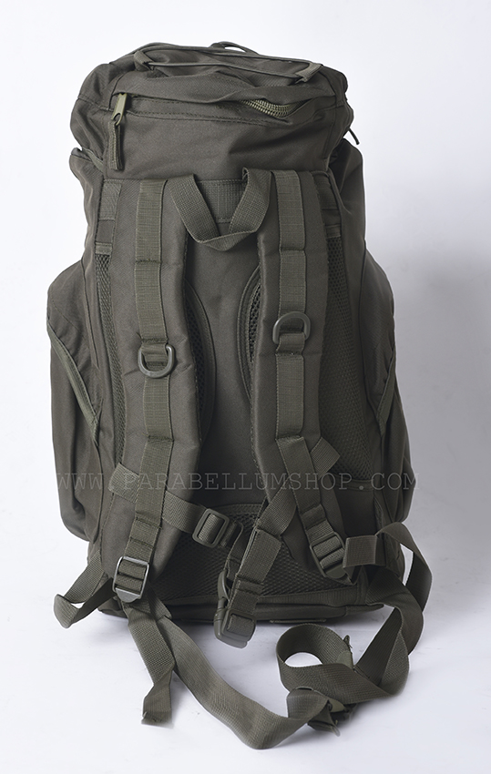 Green rucksack pack with patch 25 LT 45x30x18