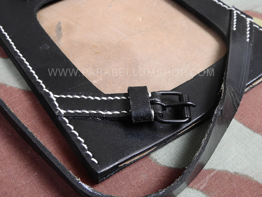Straight Shovel leather Cover black - Kleines Schanzzeug