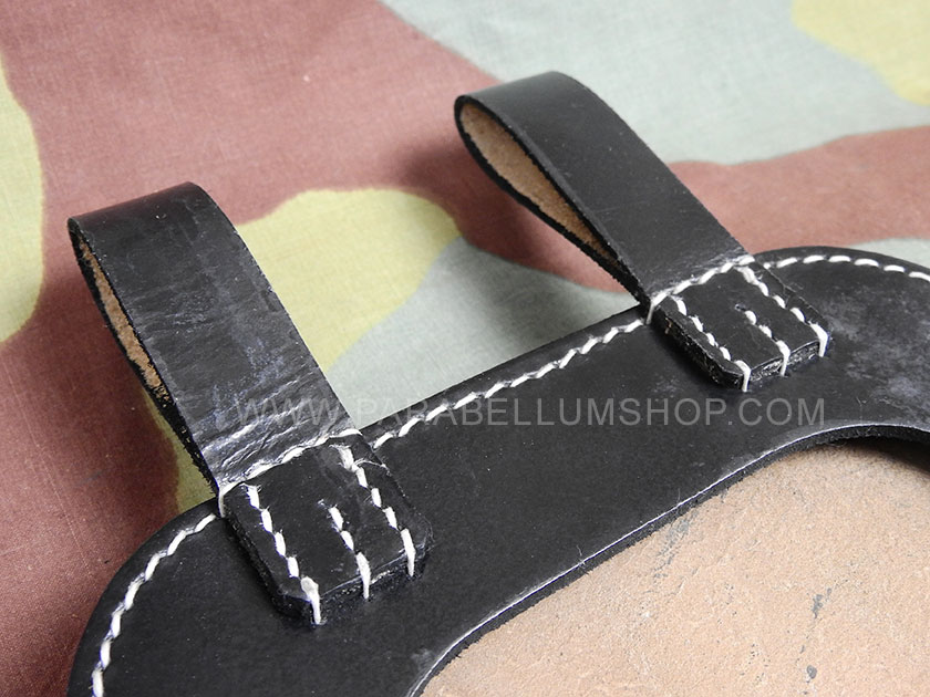 Straight Shovel leather Cover black - Kleines Schanzzeug