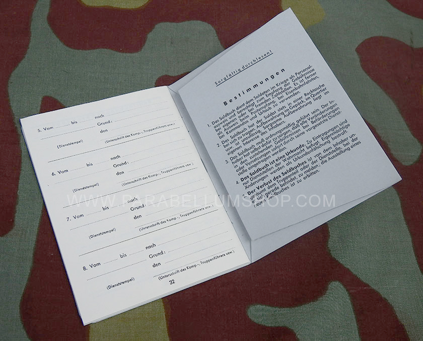 Soldbuch Waffen SS with Cover