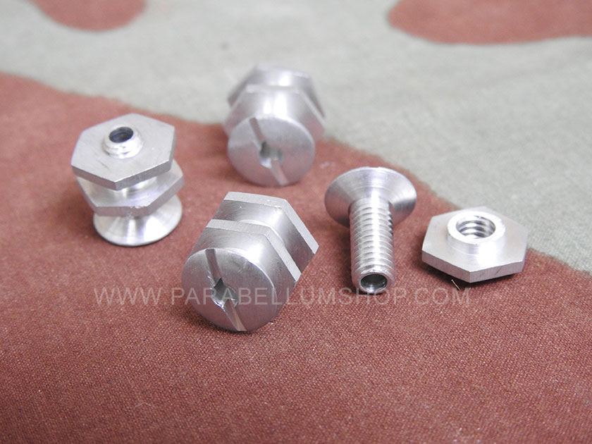 M38 German WW2 Paratrooper Fallschirmjager Helmet Spanner Bolts - aluminum 2° type